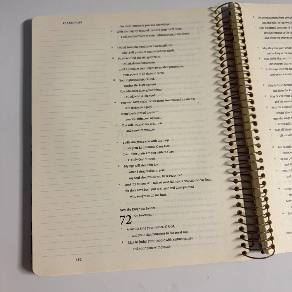 ESV Spiral-Bound Journaling Bible Poetry Crossway Floral Cloth Cover Job Psalms